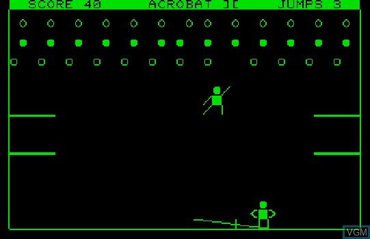 In-game screen of the game Acrobat on Commodore PET
