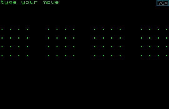 In-game screen of the game 3D Noughts and Crosses on Commodore PET