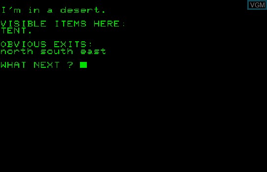 In-game screen of the game Adventure 2 - The Great Pyramid on Commodore PET
