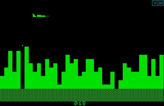 In-game screen of the game Air Attack on Commodore PET