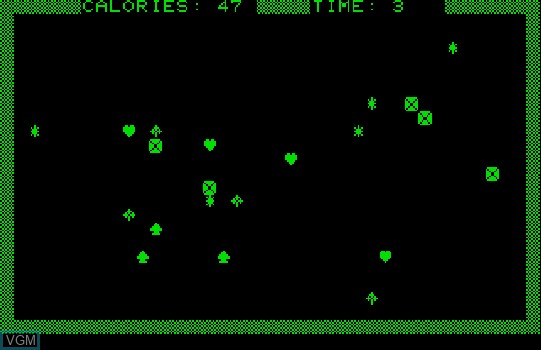 In-game screen of the game Bat! on Commodore PET