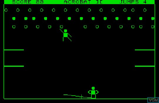 In-game screen of the game Acrobat on Commodore PET