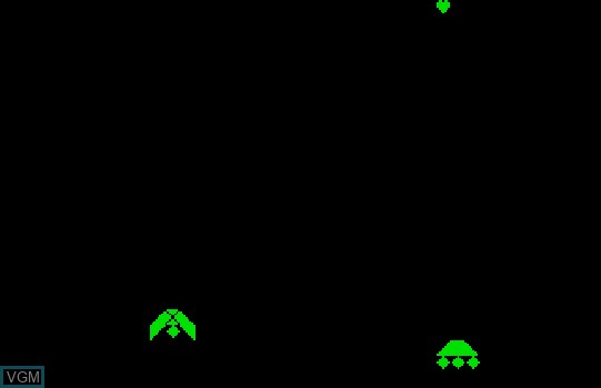 In-game screen of the game Alien Attack on Commodore PET