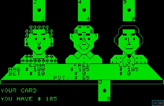 In-game screen of the game Bets on Commodore PET