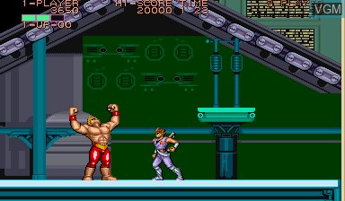 In-game screen of the game Strider on Capcom CPS-I