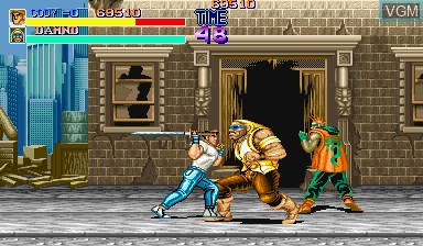 In-game screen of the game Final Fight on Capcom CPS-I