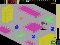 In-game screen of the game Chopper Rescue on VTech Creativision