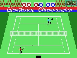 In-game screen of the game Tennis on VTech Creativision