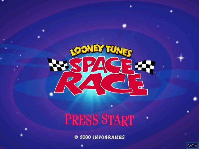 Title screen of the game Looney Tunes - Space Race on Sega Dreamcast