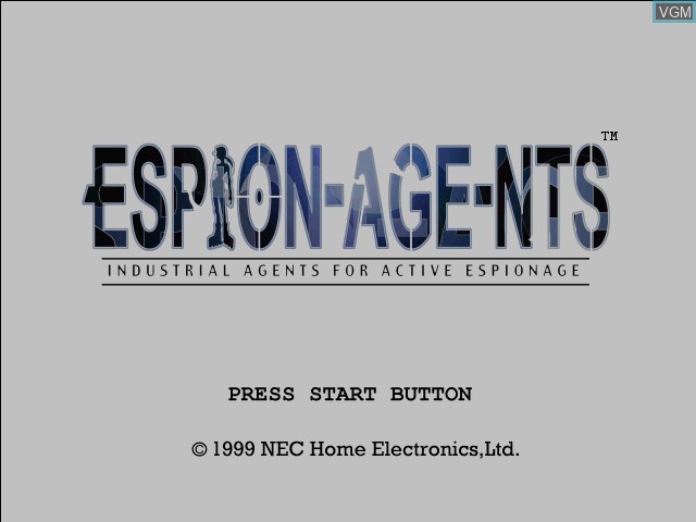 Title screen of the game Espion-Age-Nts on Sega Dreamcast