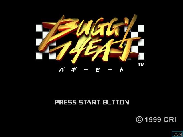 Title screen of the game Buggy Heat on Sega Dreamcast