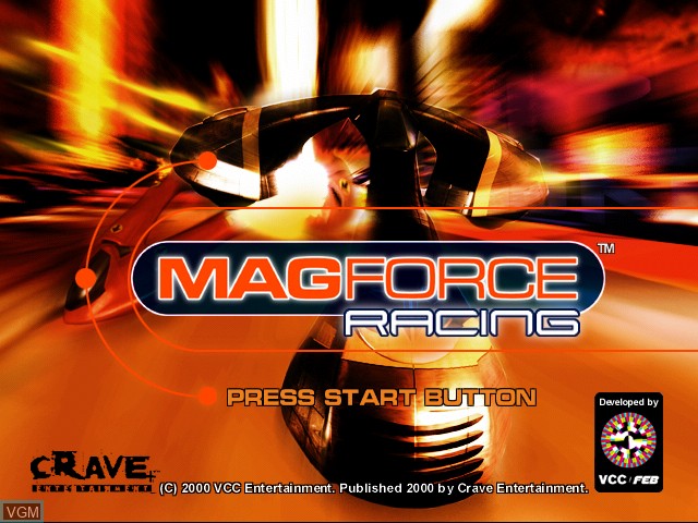 Title screen of the game MagForce Racing on Sega Dreamcast