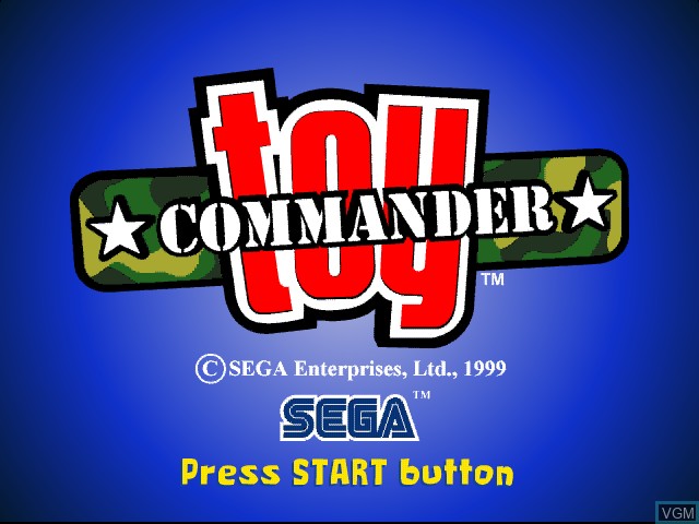 Title screen of the game Toy Commander on Sega Dreamcast