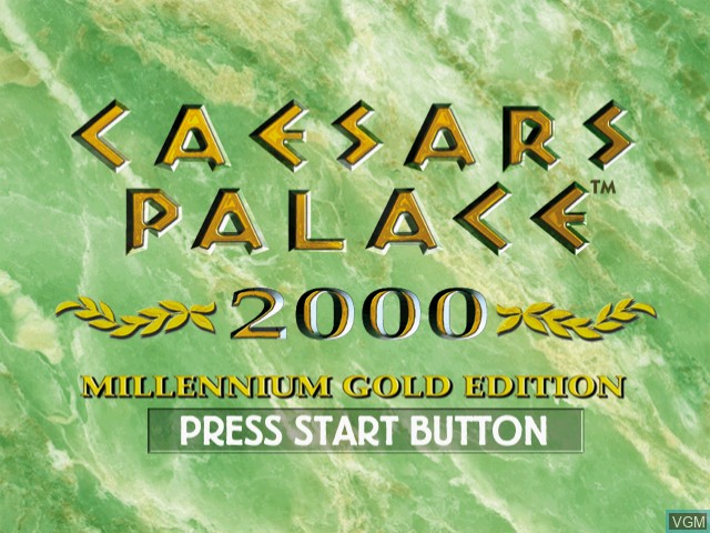 Title screen of the game Caesars Palace 2000 - Millennium Gold Edition on Sega Dreamcast