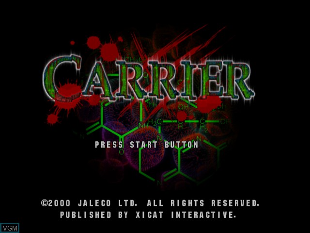 Title screen of the game Carrier on Sega Dreamcast