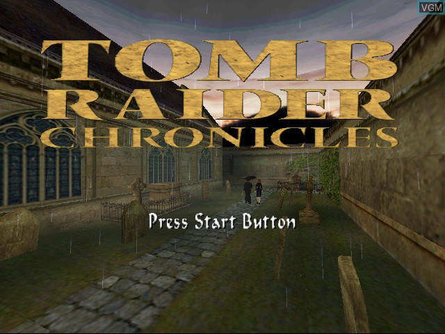 Title screen of the game Tomb Raider - Chronicles on Sega Dreamcast