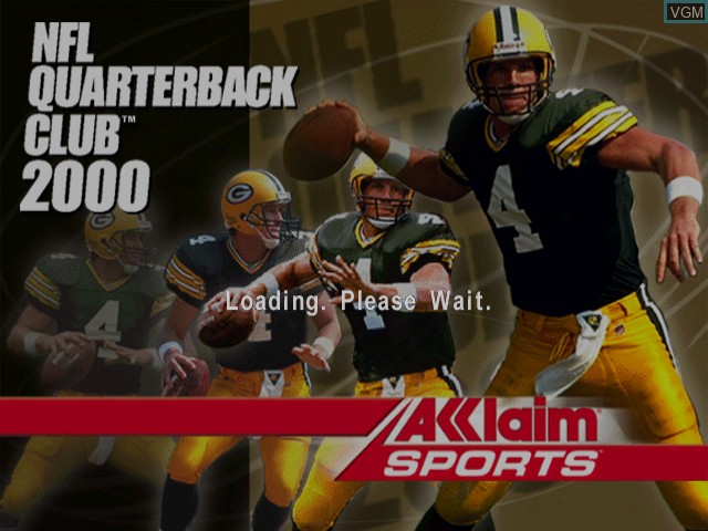 Title screen of the game NFL Quarterback Club 2000 on Sega Dreamcast