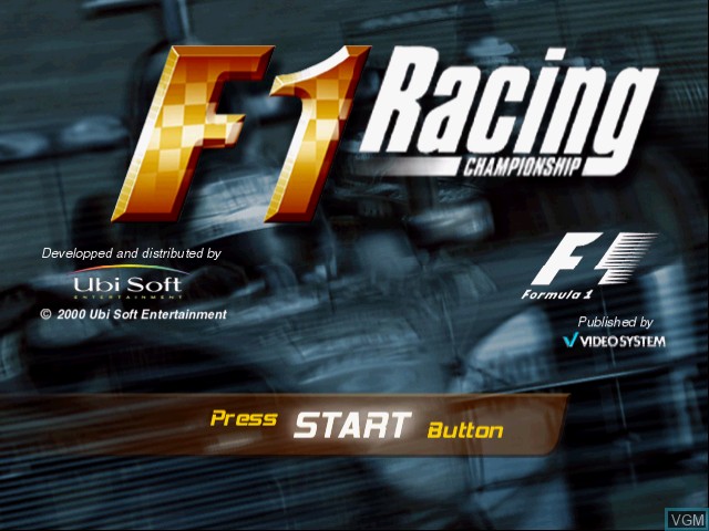 Title screen of the game F1 Racing Championship on Sega Dreamcast