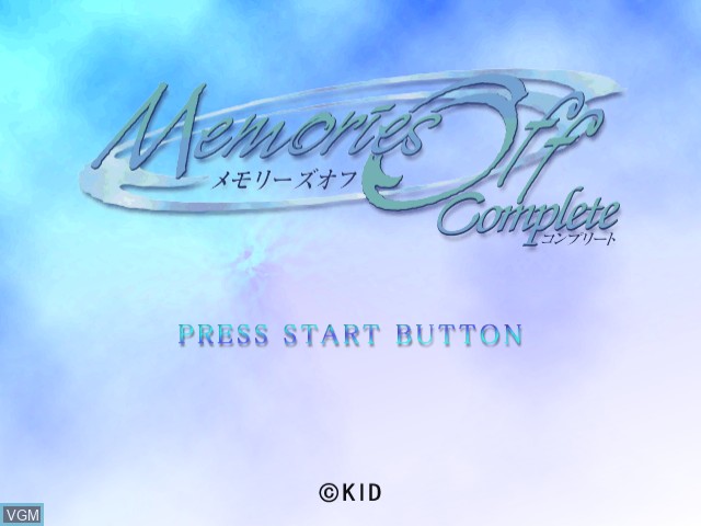 Title screen of the game Memories Off Complete on Sega Dreamcast