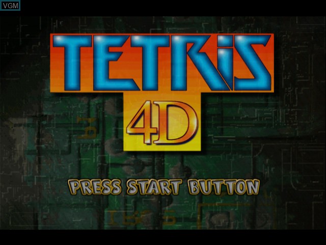 Title screen of the game Tetris 4D on Sega Dreamcast