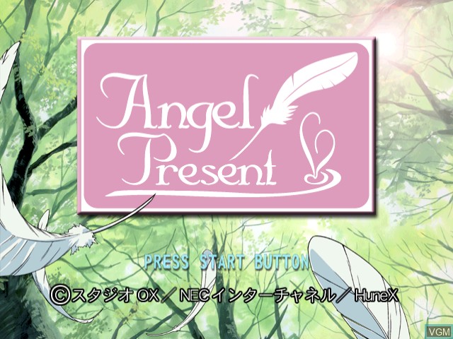 Title screen of the game Angel Present on Sega Dreamcast