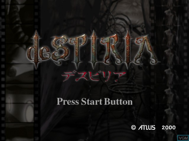 Title screen of the game deSpiria on Sega Dreamcast