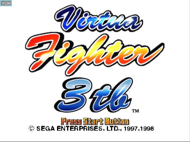 Title screen of the game Virtua Fighter 3tb on Sega Dreamcast