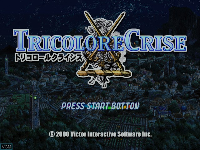 Title screen of the game Tricolore Crise on Sega Dreamcast