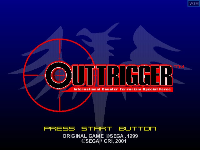 Title screen of the game OutTrigger - International Counter Terrorism Special Force on Sega Dreamcast