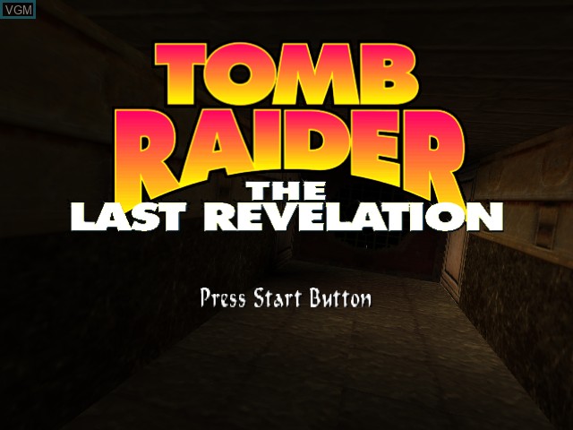 Title screen of the game Tomb Raider - The Last Revelation on Sega Dreamcast