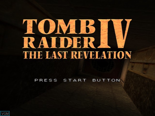 Title screen of the game Tomb Raider 4 - The Last Revelation on Sega Dreamcast