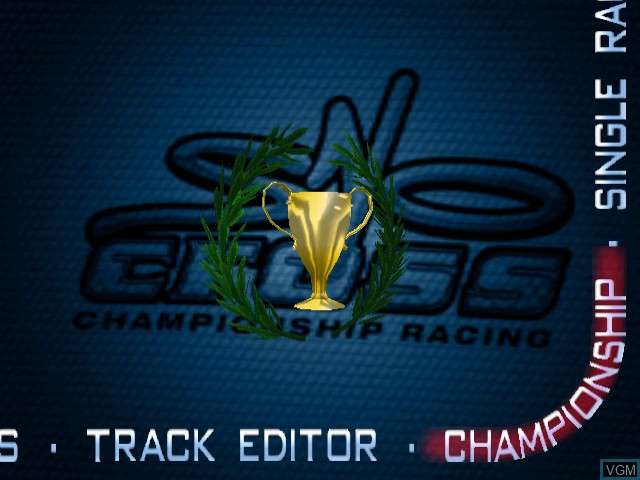 Menu screen of the game SnoCross Championship Racing on Sega Dreamcast