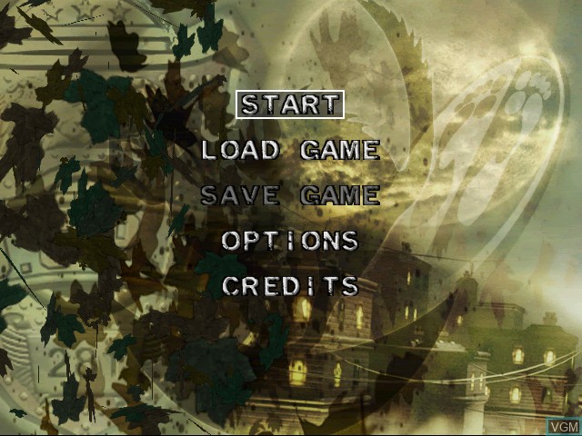 Menu screen of the game Urban Chaos on Sega Dreamcast