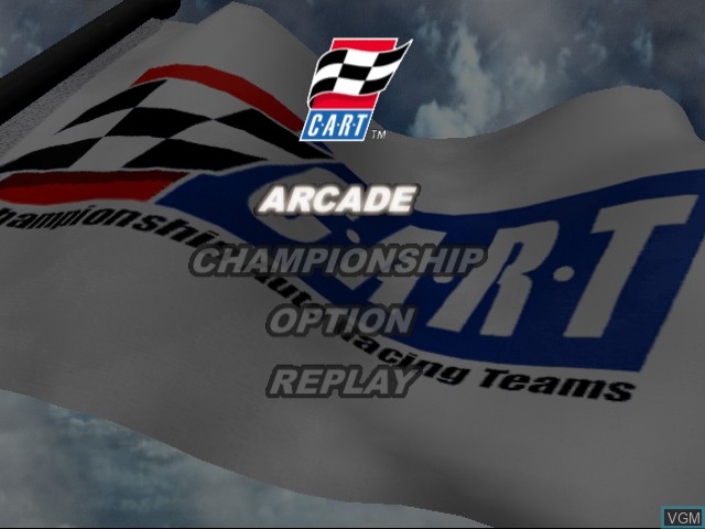 Menu screen of the game CART Flag to Flag on Sega Dreamcast