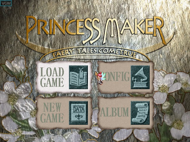 Menu screen of the game Princess Maker Collection on Sega Dreamcast