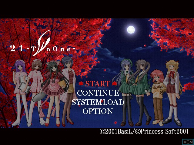 Menu screen of the game 21 - TwoOne on Sega Dreamcast