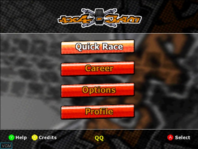 Menu screen of the game 4x4-Jam on Sega Dreamcast