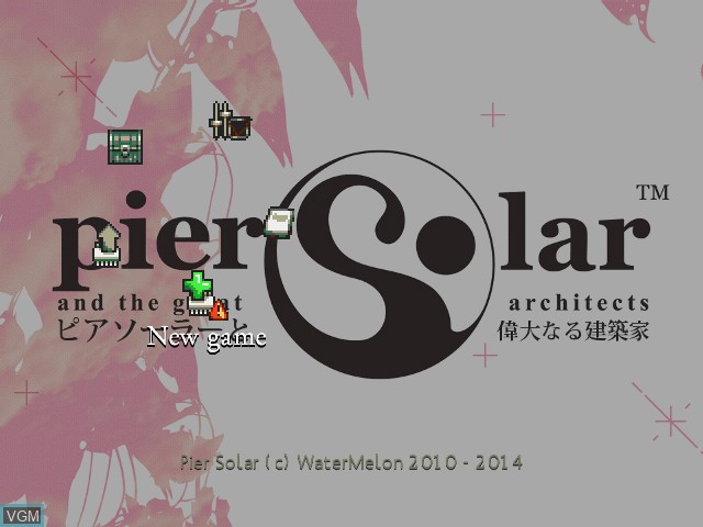 Menu screen of the game Pier Solar and the Great Architects on Sega Dreamcast