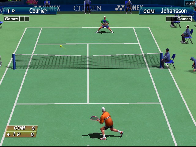 In-game screen of the game Virtua Tennis on Sega Dreamcast