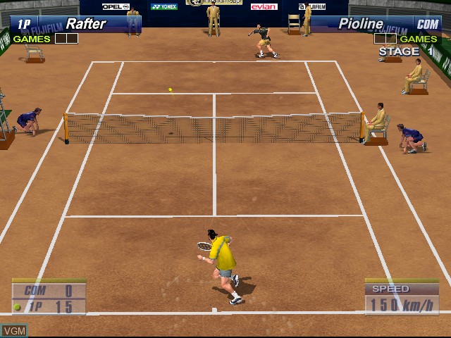 In-game screen of the game Virtua Tennis 2 on Sega Dreamcast