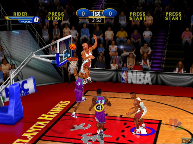 In-game screen of the game NBA Showtime - NBA on NBC on Sega Dreamcast