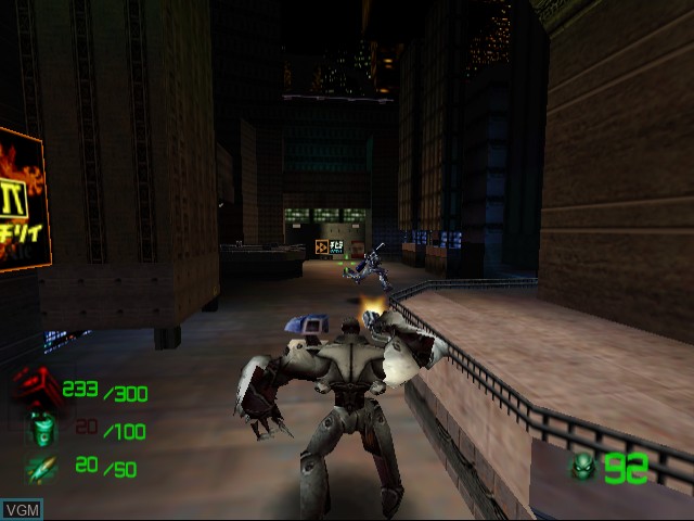 In-game screen of the game Slave Zero on Sega Dreamcast