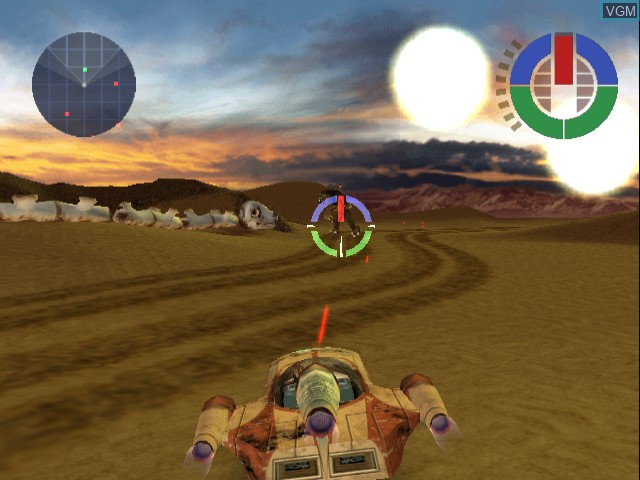 In-game screen of the game Star Wars - Demolition on Sega Dreamcast