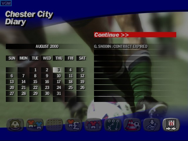 In-game screen of the game Giant Killers on Sega Dreamcast