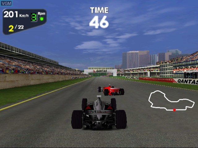 In-game screen of the game F1 Racing Championship on Sega Dreamcast