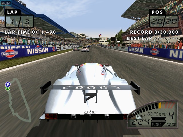 In-game screen of the game Le Mans 24 Hours on Sega Dreamcast