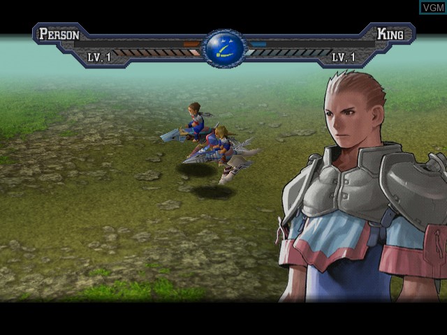 In-game screen of the game Hundred Swords on Sega Dreamcast