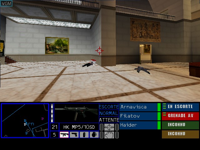 In-game screen of the game Tom Clancy's Rainbow Six - Rogue Spear on Sega Dreamcast