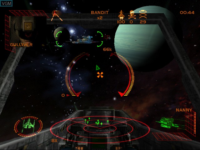 In-game screen of the game StarLancer on Sega Dreamcast