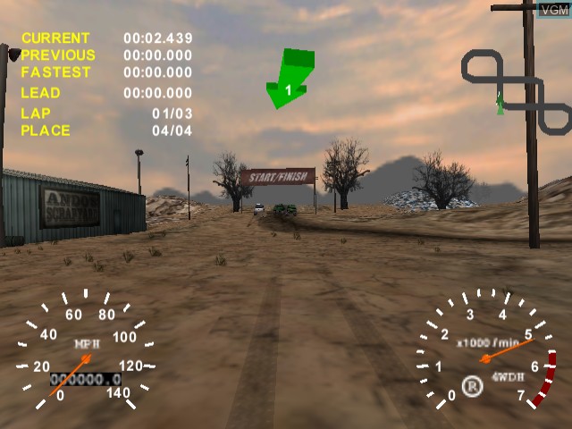 In-game screen of the game 4x4 Evo on Sega Dreamcast
